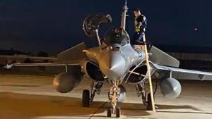 The second batch of the Rafale fighter which arrived at Jamnagar airbase in Gujarat on Wednesday.(Courtesy: IAF) The second batch of the Rafale fighter which arrived at Jamnagar airbase in Gujarat on Wednesday.(Courtesy: IAF)
