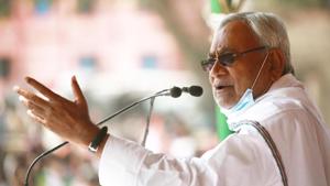 The JD(U) is fighting this election in partnership with the Bharatiya Janata Party (BJP) as a part of the National Democratic Alliance (NDA). Nitish Kumar is the chief ministerial face of the NDA.(Santosh Kumar/HT Photo) The JD(U) is fighting this election in partnership with the Bharatiya Janata Party (BJP) as a part of the National Democratic Alliance (NDA). Nitish Kumar is the chief ministerial face of the NDA.(Santosh Kumar/HT Photo)