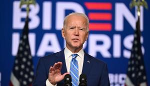 Democratic Presidential candidate Joe Biden speaks at the Chase Center in Wilmington, Delaware, on November 4.(AFP) Democratic Presidential candidate Joe Biden speaks at the Chase Center in Wilmington, Delaware, on November 4.(AFP)