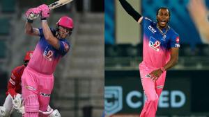 Ben Stokes and Jofra Archer in action.(IPL/Twitter) Ben Stokes and Jofra Archer in action.(IPL/Twitter)