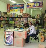 A firecracker wholesaler awaiting customers in Kurali, Mohali district, on Friday.(Gurminder SIngh/HT) A firecracker wholesaler awaiting customers in Kurali, Mohali district, on Friday.(Gurminder SIngh/HT)