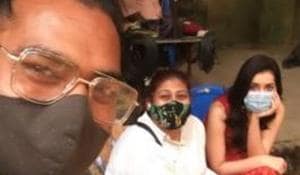 Raashi Khanna is shooting for Aranmanai 3 in Rajkot. Raashi Khanna is shooting for Aranmanai 3 in Rajkot.