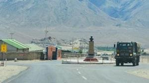 An army truck moves towards LAC, amid India-China border friction in eastern Ladakh, in Leh.(PTI File Photo) An army truck moves towards LAC, amid India-China border friction in eastern Ladakh, in Leh.(PTI File Photo)