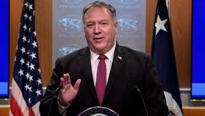 FILE PHOTO: U.S. Secretary of State Mike Pompeo speaks at a news conference at the State Department in Washington, DC, U.S. October 21, 2020. Nicholas Kamm/Pool via REUTERS/File Photo(REUTERS) FILE PHOTO: U.S. Secretary of State Mike Pompeo speaks at a news conference at the State Department in Washington, DC, U.S. October 21, 2020. Nicholas Kamm/Pool via REUTERS/File Photo(REUTERS)