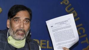 The minister said that the government has received 2,300 complaints on the “Green Delhi” mobile app so far, of which 1,346 have been resolved.(PTI) The minister said that the government has received 2,300 complaints on the “Green Delhi” mobile app so far, of which 1,346 have been resolved.(PTI)