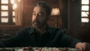 Kamal Haasan in a teaser of Vikram. Kamal Haasan in a teaser of Vikram.