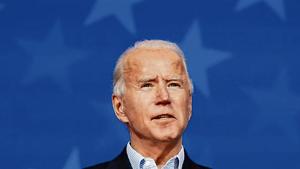 Democratic US presidential nominee Joe Biden makes a statement on the 2020 US presidential election results during a brief appearance before reporters in Wilmington, Delaware.(Reuters) Democratic US presidential nominee Joe Biden makes a statement on the 2020 US presidential election results during a brief appearance before reporters in Wilmington, Delaware.(Reuters)