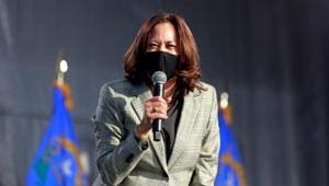 Kamala Harris made history on Saturday becoming the first person of South Asian descent and the first woman of colour to become the vice president-elect of the United States.(AFP) Kamala Harris made history on Saturday becoming the first person of South Asian descent and the first woman of colour to become the vice president-elect of the United States.(AFP)
