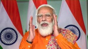 Prime Minister Narendra Modi hailed his government’s demonetisation move four years ago, claiming that it gave a boost to transparency.(PTI) Prime Minister Narendra Modi hailed his government’s demonetisation move four years ago, claiming that it gave a boost to transparency.(PTI)