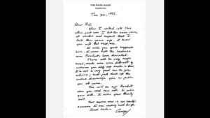 The image shows the letter the late 41st US president, George HW Bush, left for his successor, Bill Clinton.(Instagram/@kristenanniebell) The image shows the letter the late 41st US president, George HW Bush, left for his successor, Bill Clinton.(Instagram/@kristenanniebell)