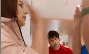 A still from the video which shows Tony Kakkar dancing with Shehnaaz Gill as Sidharth SHukla joins them. A still from the video which shows Tony Kakkar dancing with Shehnaaz Gill as Sidharth SHukla joins them.