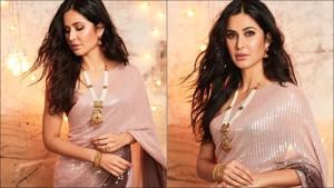 Katrina Kaif adds to Diwali oomph in Manish Malhotra’s signature sequin saree(Instagram/katrinakaif) Katrina Kaif adds to Diwali oomph in Manish Malhotra’s signature sequin saree(Instagram/katrinakaif)
