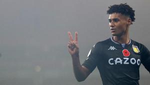Aston Villa's Ollie Watkins celebrates after scoring his side's third goal during the English Premier League soccer match between Arsenal and Aston Villa at the Emirates stadium in London.(AP) Aston Villa's Ollie Watkins celebrates after scoring his side's third goal during the English Premier League soccer match between Arsenal and Aston Villa at the Emirates stadium in London.(AP)