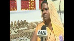 “The cow-dung lamps are much cheaper. In future, I aim to create antique items from the same material,” said Kavita Yadav.(ANI) “The cow-dung lamps are much cheaper. In future, I aim to create antique items from the same material,” said Kavita Yadav.(ANI)