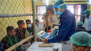 Poll officials in Bihar on Tuesday started a massive counting exercise for all the 243 constituencies, which voted in three phases between October 28 and November 7(PTI) Poll officials in Bihar on Tuesday started a massive counting exercise for all the 243 constituencies, which voted in three phases between October 28 and November 7(PTI)