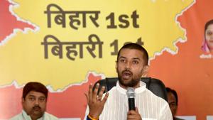 Lok Janshakti Party turned out to be a damp squib though Chirag Paswan is not seeing this as a defeat.(PTI) Lok Janshakti Party turned out to be a damp squib though Chirag Paswan is not seeing this as a defeat.(PTI)