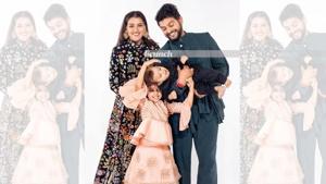 Cricketer Suresh Raina with wife Priyanka, daughter Gracia, 4, and their 8-month-old son, Rio. On Suresh: Pants and short kurta set, Antar-Agni. On Priyanka: Long skirt and top, Rahul Mishra; Heels, Steve Madden; Ring, Knick Knack Nook; Earrings, Zariin. On kids: Outfit, from a store in Khan Market, Delhi. Art direction: Amit Malik; Styling assistant: Tanya Aggarwal; Make-up and hair: Artistry by Anjali Jain(Shivamm Paathak) Cricketer Suresh Raina with wife Priyanka, daughter Gracia, 4, and their 8-month-old son, Rio. On Suresh: Pants and short kurta set, Antar-Agni. On Priyanka: Long skirt and top, Rahul Mishra; Heels, Steve Madden; Ring, Knick Knack Nook; Earrings, Zariin. On kids: Outfit, from a store in Khan Market, Delhi. Art direction: Amit Malik; Styling assistant: Tanya Aggarwal; Make-up and hair: Artistry by Anjali Jain(Shivamm Paathak)