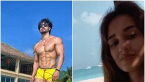 Disha Patani and Tiger Shroff seem to be holidaying in the Maldives. Disha Patani and Tiger Shroff seem to be holidaying in the Maldives.