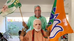NDA supporters wearing masks of CM Nitish Kumar and PM Narendra Modi celebrate the alliance's leads on counting day of Bihar Assembly polls, in Patna.(Santosh Kumar/ Hindustan Times) NDA supporters wearing masks of CM Nitish Kumar and PM Narendra Modi celebrate the alliance's leads on counting day of Bihar Assembly polls, in Patna.(Santosh Kumar/ Hindustan Times)