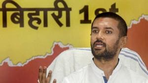 LJP Chief Chirag Paswan addresses a press conference, at party office in Patna.(PTI) LJP Chief Chirag Paswan addresses a press conference, at party office in Patna.(PTI)