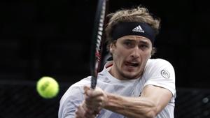 FILE - In this Saturday, Nov. 7, 2020 file photo, Germany's Alexander Zverev returns the ball to Spain's Rafael Nadal during their semifinal of the Paris Masters tennis tournament in Paris. German tennis player Alexander Zverev gave a more detailed denial of domestic abuse allegations made by a former girlfriend, saying Friday Nov. 13, 2020, “that's not who I am.” (AP Photo/Thibault Camus, File)(AP) FILE - In this Saturday, Nov. 7, 2020 file photo, Germany's Alexander Zverev returns the ball to Spain's Rafael Nadal during their semifinal of the Paris Masters tennis tournament in Paris. German tennis player Alexander Zverev gave a more detailed denial of domestic abuse allegations made by a former girlfriend, saying Friday Nov. 13, 2020, “that's not who I am.” (AP Photo/Thibault Camus, File)(AP)