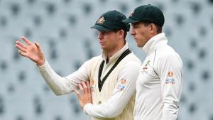 Steve Smith with Tim Paine.(AP) Steve Smith with Tim Paine.(AP)
