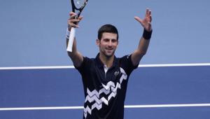 Serbia's Novak Djokovic celebrates after winning his first round match against Serbia's Filip Krajinovic.(REUTERS) Serbia's Novak Djokovic celebrates after winning his first round match against Serbia's Filip Krajinovic.(REUTERS)