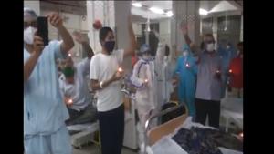 A doctor of Sir Sayajirao General Hospital said they celebrated Diwali following the social distancing norms(ANI) A doctor of Sir Sayajirao General Hospital said they celebrated Diwali following the social distancing norms(ANI)