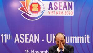 Vietnam's Prime Minister Nguyen Xuan Phuc attends the 11th ASEAN - UN summit, as part of the 37th ASEAN Summit in Hanoi.(Reuters) Vietnam's Prime Minister Nguyen Xuan Phuc attends the 11th ASEAN - UN summit, as part of the 37th ASEAN Summit in Hanoi.(Reuters)