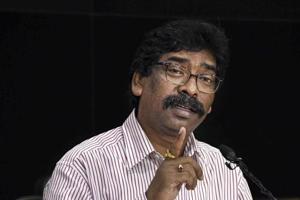 Jharkhand CM Hemant Soren addresses a press conference in Ranchi.(PTI FILE) Jharkhand CM Hemant Soren addresses a press conference in Ranchi.(PTI FILE)