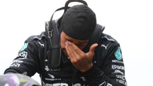 Formula One F1 - Turkish Grand Prix - Istanbul Park, Istanbul, Turkey - November 15, 2020 Mercedes' Lewis Hamilton celebrates after winning the race and the world championship Pool via REUTERS/Clive Mason(Pool via REUTERS) Formula One F1 - Turkish Grand Prix - Istanbul Park, Istanbul, Turkey - November 15, 2020 Mercedes' Lewis Hamilton celebrates after winning the race and the world championship Pool via REUTERS/Clive Mason(Pool via REUTERS)
