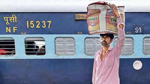 The station is so laidback that it is difficult to spot even a coolie, or porter. There are anyway only six of them—Vishnu, Ajay Tiwari, Ram Kripal, Raju, Sunil and Bhagwan Shah.(Mayank Austen Soofi) The station is so laidback that it is difficult to spot even a coolie, or porter. There are anyway only six of them—Vishnu, Ajay Tiwari, Ram Kripal, Raju, Sunil and Bhagwan Shah.(Mayank Austen Soofi)