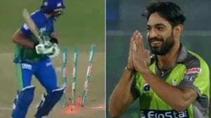 Photo of Shahid Afrid (L) and Haris Rauf (R) from a PSL 2020 match(Twitter) Photo of Shahid Afrid (L) and Haris Rauf (R) from a PSL 2020 match(Twitter)