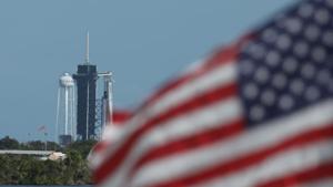 A SpaceX Falcon 9 rocket is seen at launch complex 39A at the Kennedy Space Center in Florida.(AFP) A SpaceX Falcon 9 rocket is seen at launch complex 39A at the Kennedy Space Center in Florida.(AFP)
