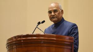 The president said the theme of this year’s National Press Day celebration deals with the most serious crisis facing the world and India.(Vipin Kumar/HT PHOTO) The president said the theme of this year’s National Press Day celebration deals with the most serious crisis facing the world and India.(Vipin Kumar/HT PHOTO)
