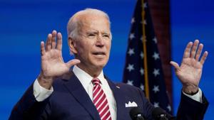 US President-elect Joe Biden speaks about the economy following a briefing with economic advisers in Wilmington, Delaware.(REUTERS) US President-elect Joe Biden speaks about the economy following a briefing with economic advisers in Wilmington, Delaware.(REUTERS)