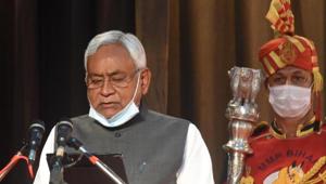 Kumar said based on the public’s decision, NDA once again formed the government.(Santosh Kumar/HT Photo) Kumar said based on the public’s decision, NDA once again formed the government.(Santosh Kumar/HT Photo)