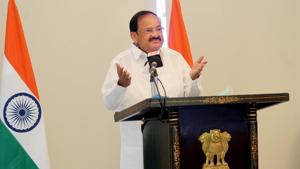 Vice president M. Venkaiah Naidu addressing the 13th convocation of NIT Agartala virtually from Hyderabad.(PTI) Vice president M. Venkaiah Naidu addressing the 13th convocation of NIT Agartala virtually from Hyderabad.(PTI)