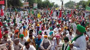 Farmers in Punjab’s Mansa town, demanding the Centre repeal the three recent farm laws. Without regulated markets, agriculture markets are deprived of the marketing infrastructure and fair prices to farmers and other stakeholders in the economy.(HT file photo) Farmers in Punjab’s Mansa town, demanding the Centre repeal the three recent farm laws. Without regulated markets, agriculture markets are deprived of the marketing infrastructure and fair prices to farmers and other stakeholders in the economy.(HT file photo)