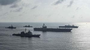 The tactical formation of the US Navy will focus on the Indian and Pacific Oceans and work with partners such as India and Singapore to cope with potential contingencies,.(REUTERS) The tactical formation of the US Navy will focus on the Indian and Pacific Oceans and work with partners such as India and Singapore to cope with potential contingencies,.(REUTERS)