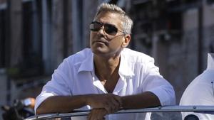 Actor George Clooney arrives in Venice, Italy on a taxi boat for the Venice Film Festival.(AP) Actor George Clooney arrives in Venice, Italy on a taxi boat for the Venice Film Festival.(AP)