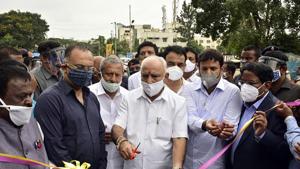 Karnatak Chief Minister B S Yediyurappa said Maratha Development Authority has been set up for the development of the Marathis living in Karnataka.(ANI) Karnatak Chief Minister B S Yediyurappa said Maratha Development Authority has been set up for the development of the Marathis living in Karnataka.(ANI)
