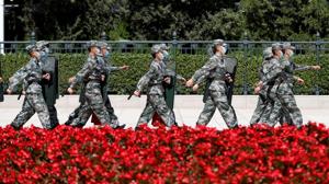 Soldiers of the People's Liberation Army (PLA) march outside the Great Hall of the People in Beijing, China.(REUTERS/ FILE) Soldiers of the People's Liberation Army (PLA) march outside the Great Hall of the People in Beijing, China.(REUTERS/ FILE)