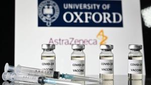An illustration shows vials with Covid-19 vaccine stickers, with the logo of the University of Oxford and its partner British pharmaceutical company AstraZeneca, on November 17.(AFP) An illustration shows vials with Covid-19 vaccine stickers, with the logo of the University of Oxford and its partner British pharmaceutical company AstraZeneca, on November 17.(AFP)
