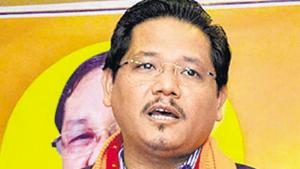 The protestors aim to primarily put pressure on Meghalaya chief minister and National People’s Party (NPP) chief Conrad for adoption of ILP regime in the state.(PTI Photo) The protestors aim to primarily put pressure on Meghalaya chief minister and National People’s Party (NPP) chief Conrad for adoption of ILP regime in the state.(PTI Photo)
