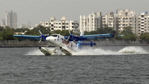 Prime Minister Narendra Modi launched seaplane service between Kevadiya and Ahmedabad on October 31, 2020.(PTI) Prime Minister Narendra Modi launched seaplane service between Kevadiya and Ahmedabad on October 31, 2020.(PTI)