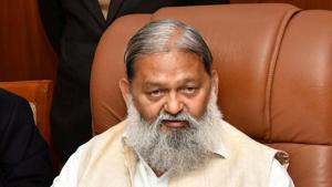 Anil Vij, Haryana health minister(HT Photo) Anil Vij, Haryana health minister(HT Photo)