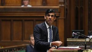 Britain's Chancellor of the Exchequer Rishi Sunak speaks at the House of Commons in London, Britain.(via REUTERS) Britain's Chancellor of the Exchequer Rishi Sunak speaks at the House of Commons in London, Britain.(via REUTERS)