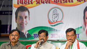 Bihar Pradesh Congress President Madan Mohan Jha addresses a press conference at party office, in Patna on November 11.(File photo) Bihar Pradesh Congress President Madan Mohan Jha addresses a press conference at party office, in Patna on November 11.(File photo)