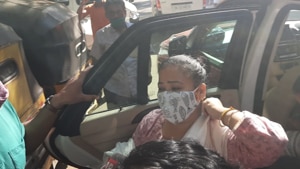 Bharti Singh and her husband Harsh Limbachiyaa arrived at Narcotics Control Bureau (NCB) office in Mumbai(ANI/Twitter) Bharti Singh and her husband Harsh Limbachiyaa arrived at Narcotics Control Bureau (NCB) office in Mumbai(ANI/Twitter)